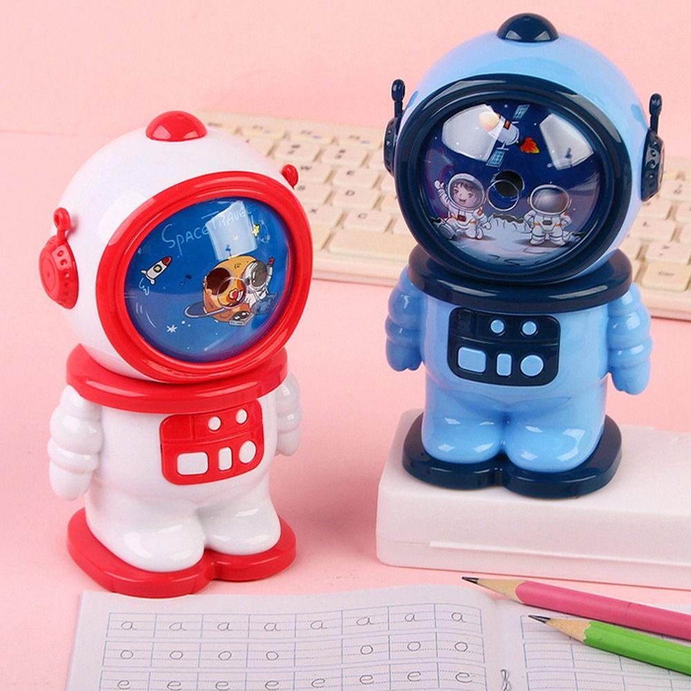 Pengasah Pensil Astronot Nanas Kartun Lucu Siswa Otomatis Pencil Sharpener