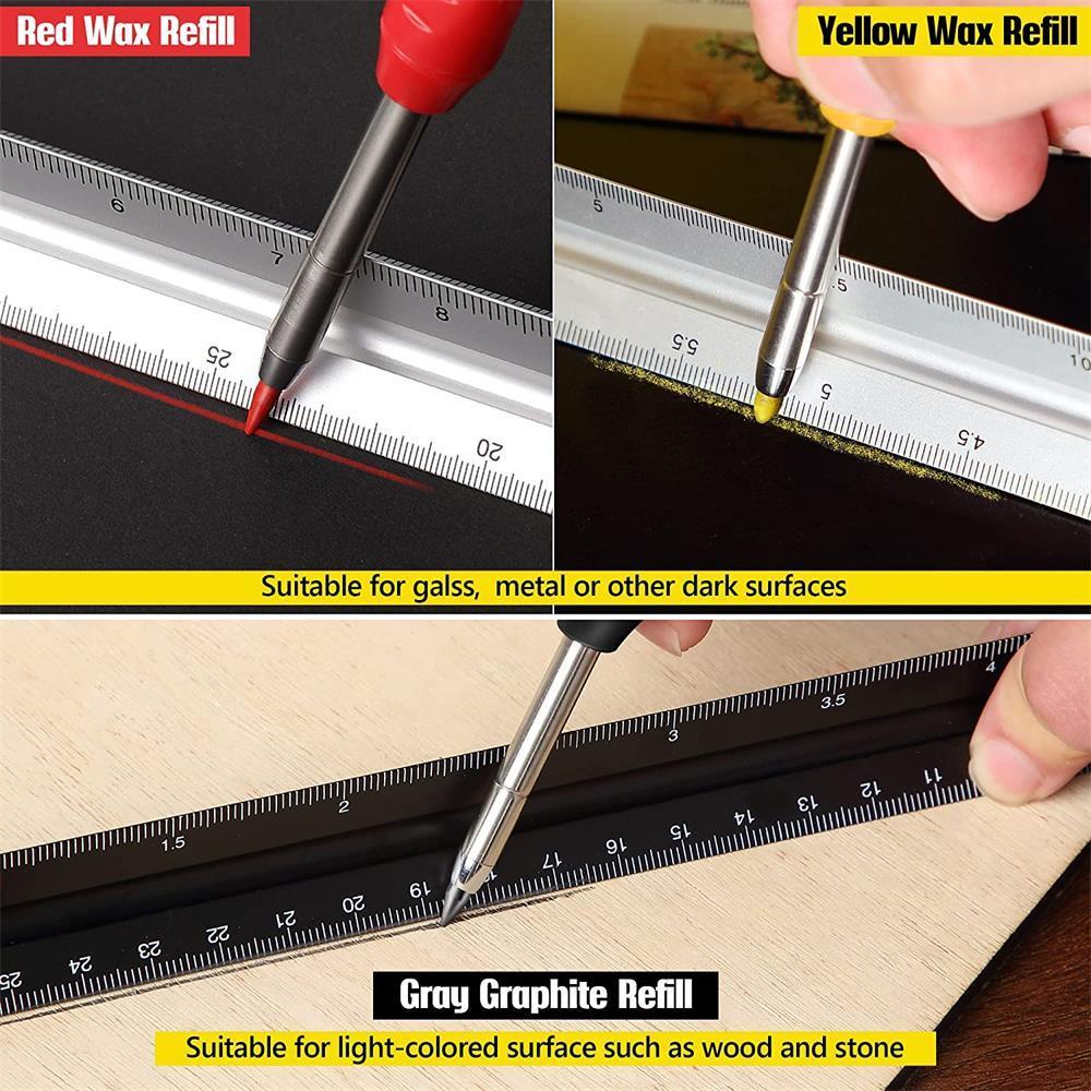 Populer Pena Coret Tukang Kayu Untuk Deep Hole Scriber Mechanical Pencil Stand Marker Pensil