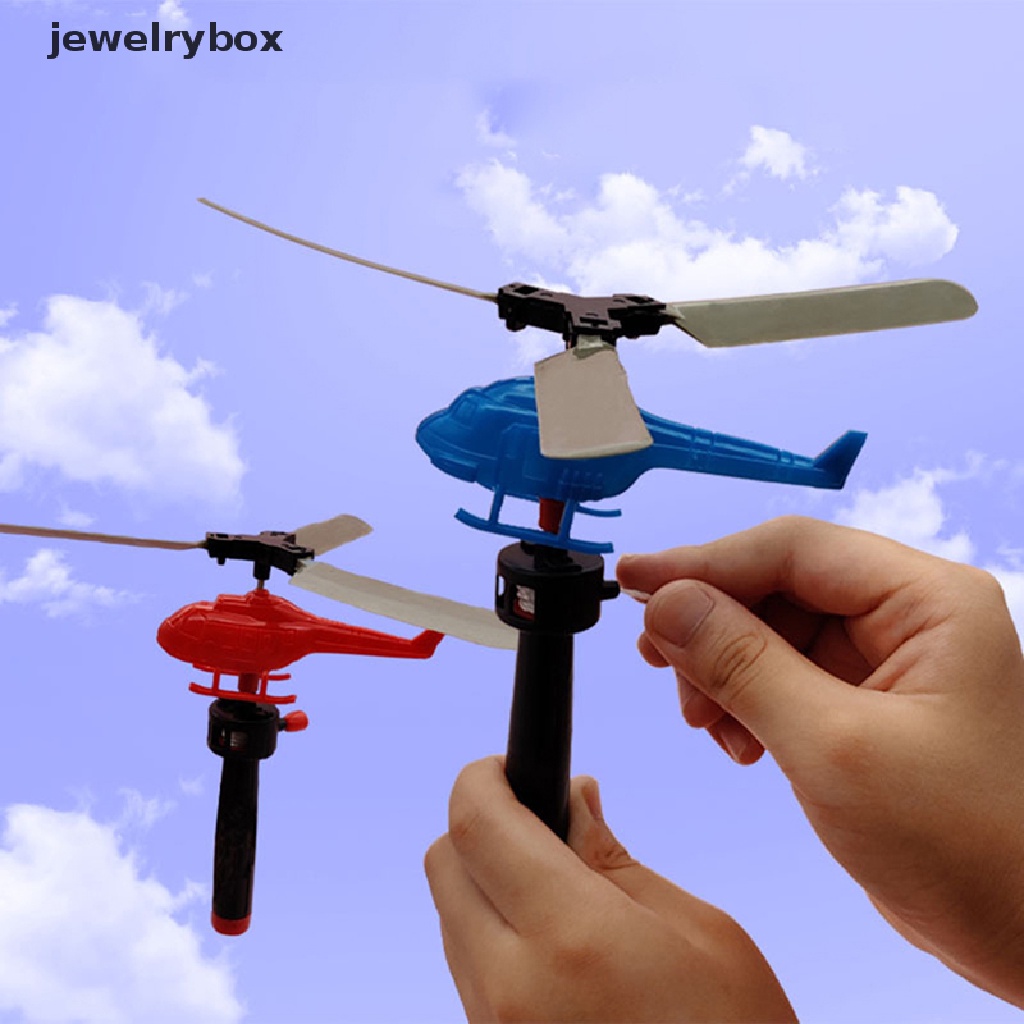 [jewelrybox] Pull Line Helikopter Lalat Serut Pesawat Kecil Permainan Luar Ruangan Mainan Edukasi Mainan Butik