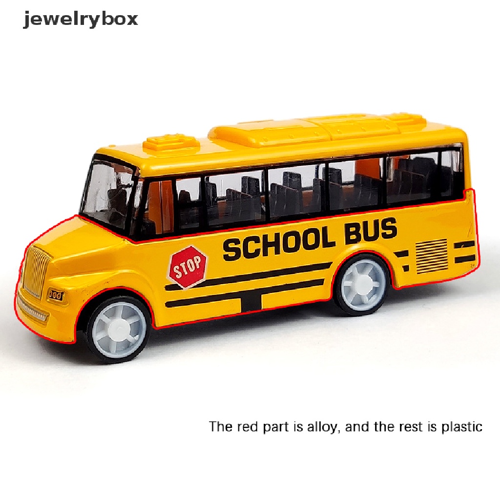 [jewelrybox] Mainan Bus Sekolah Mensimulasikan Tubuh Indah Bis Kuning Dengan Mekanisme Tarik Kembali Butik