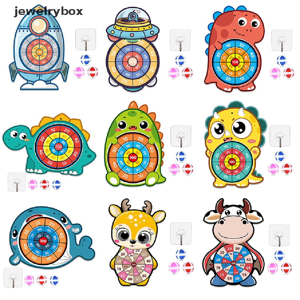 [jewelrybox] 1set Permainan Anak Bayi Bola Lengket Papan Panah Target Mainan Taman Mainan Edukasi Butik