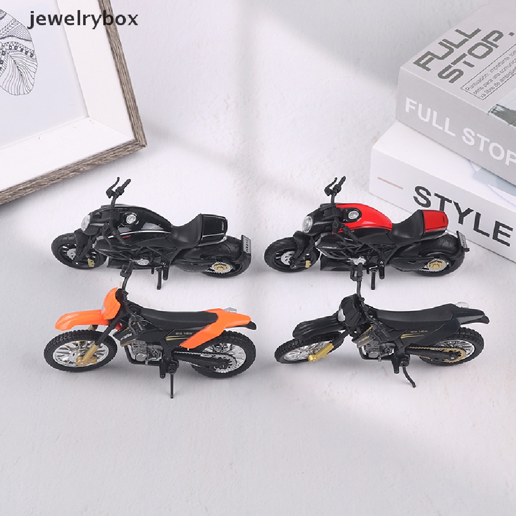 [Perhiasanbox] 1pc 1: 18monster Ducati900/KTM450 Statis Die Cast Kendaraan Model Motor Mainan Butik
