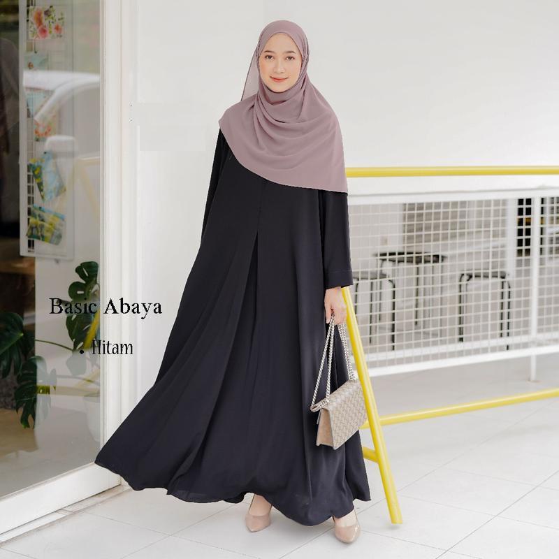 ORI BERLABEL Abaya Polos RAUDA Arab Saudi Baju Umroh Wanita / FORTALEZA ARABIC ROYAL/ Abaya Wanita T