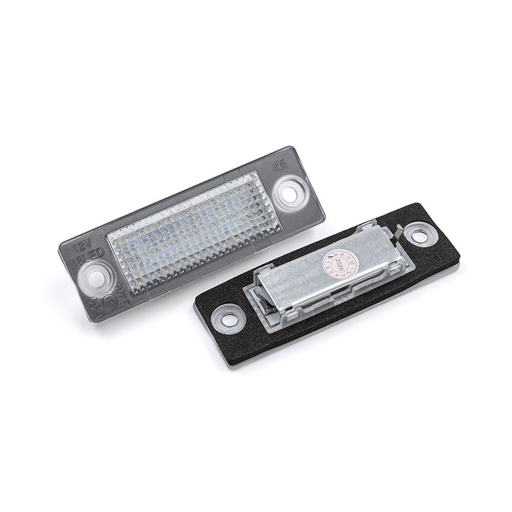 2pcs Superb Putih LED Plat Lampu Nomor Plat Lampu Untuk VW Caddy Golf Jetta Passat Touran Transporter Untuk Skoda