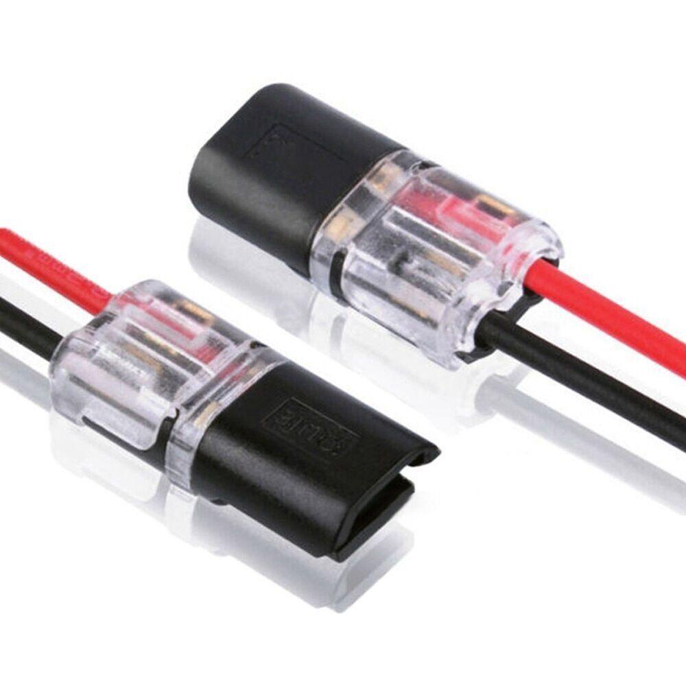 Suyo 10pcs Terminal Blok Konektor Universal Garis Ganda docking Lampu Led Kabel Crimp Terminal