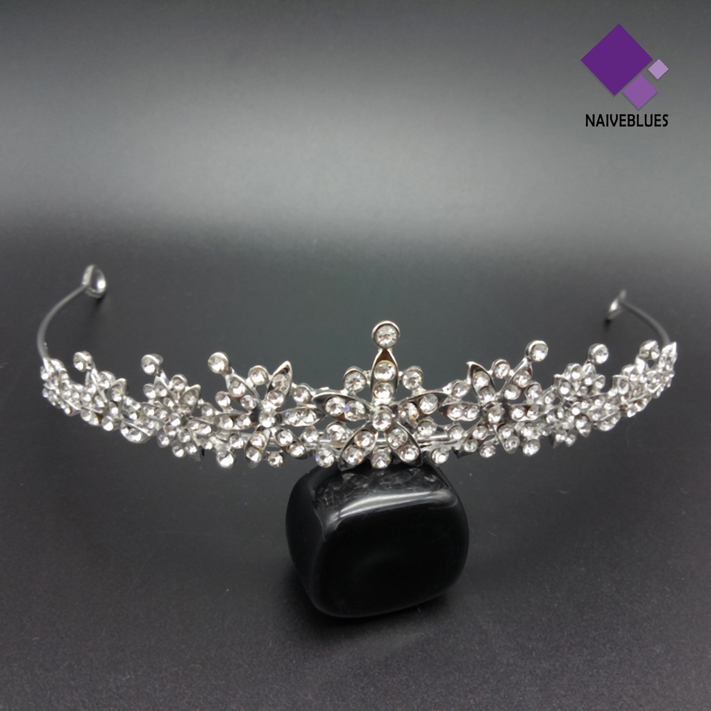 &lt; Naiveblues &gt; Tiara Crown Shiny High Stability Fashionable Wanita Queen Crown Pernikahan