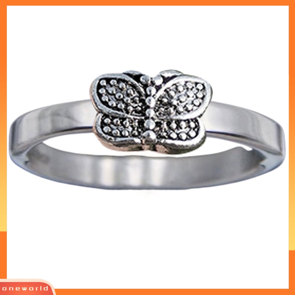 [EONE] Wanita Cincin Kepribadian Hias Gaya Eropa Fashion Retro Skeleton Silvering Finger Ring Untuk Pakaian Sehari-Hari