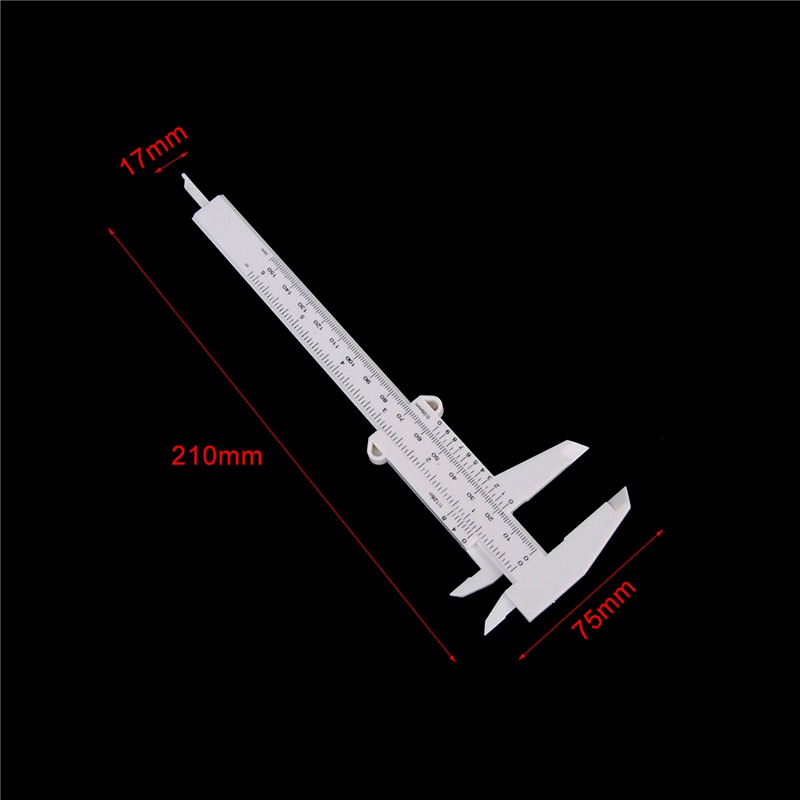 Deid 6inch 150mm Penggaris Plastik Sliding Gauge Vernier Caliper Alat Ukur Perhiasan Martijn