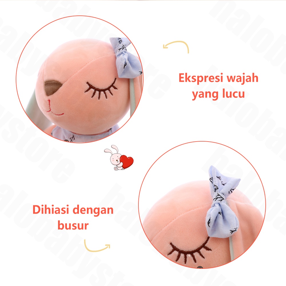 Halo Baby Mainan anak-anak Boneka Kelinci Telinga Panjang 35CM Bahan Plush/Rabbit Dolls