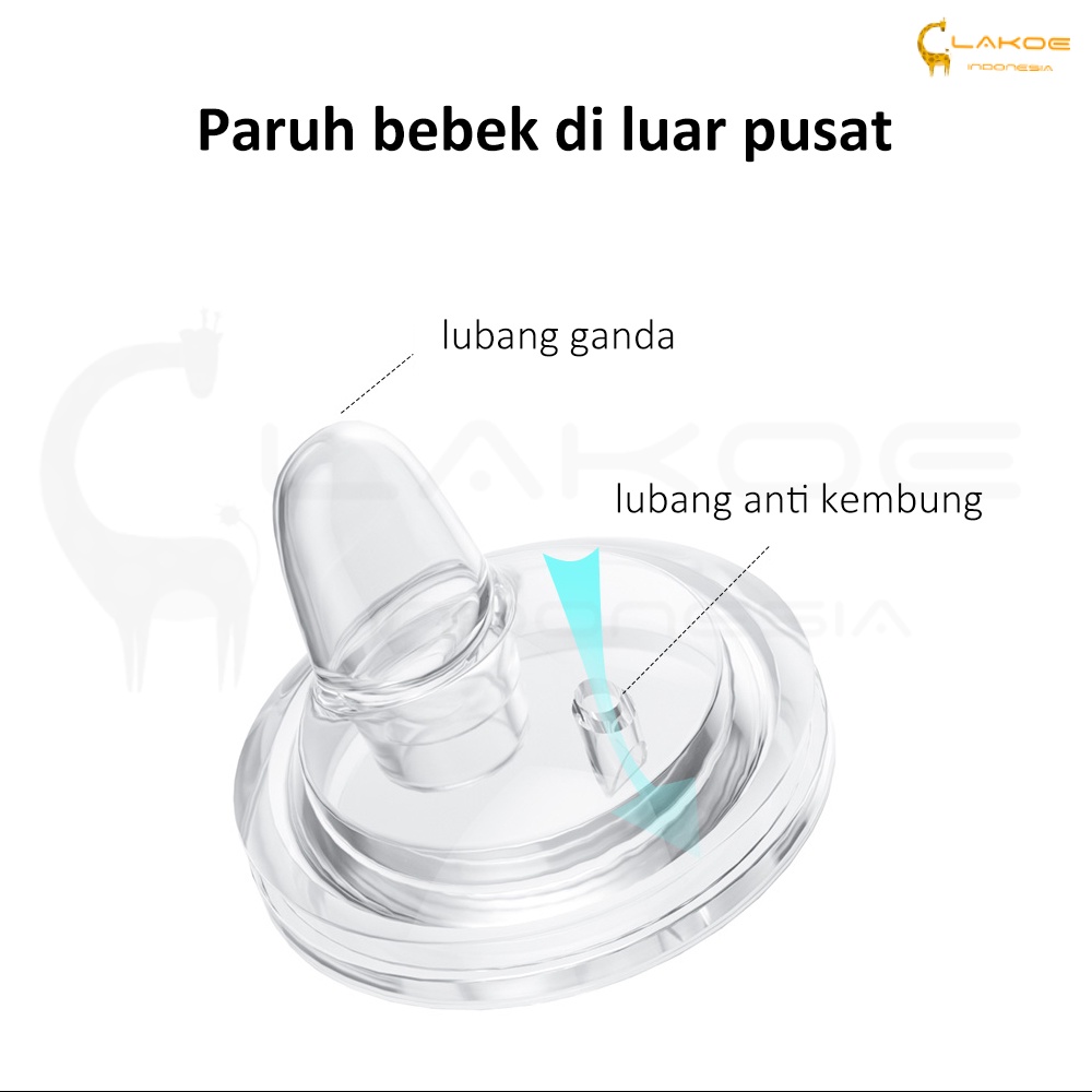 Lakoe 5cm duckbill wide neck Dot Nipple /Dot Nipple Training Cup/Dot Botol susu bayi