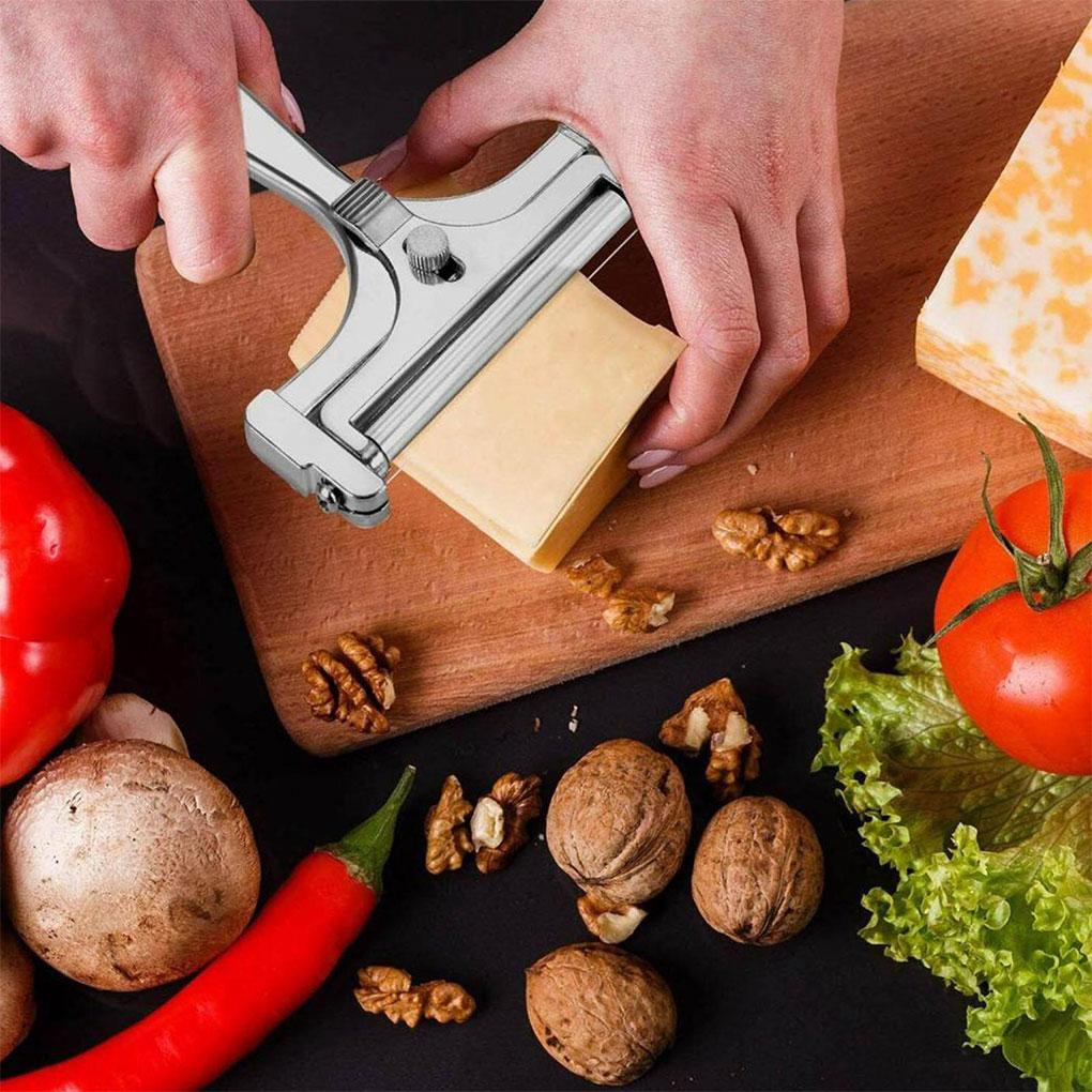 Cheese Slicer Butter Grater Planer Alat Pengiris Dapur Aluminium Alloy Kawat Tebal Semi Keju Keras Memasak