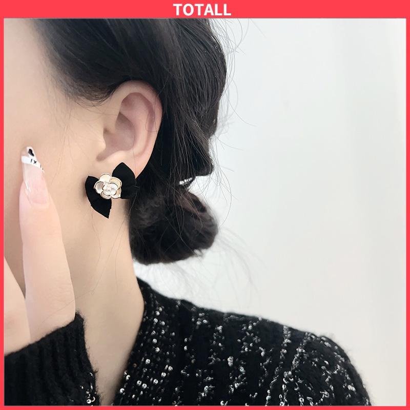 COD Anting bunga Camelia Korea anting busur Vintage Prancis anting premium desain untuk wanita-Totall