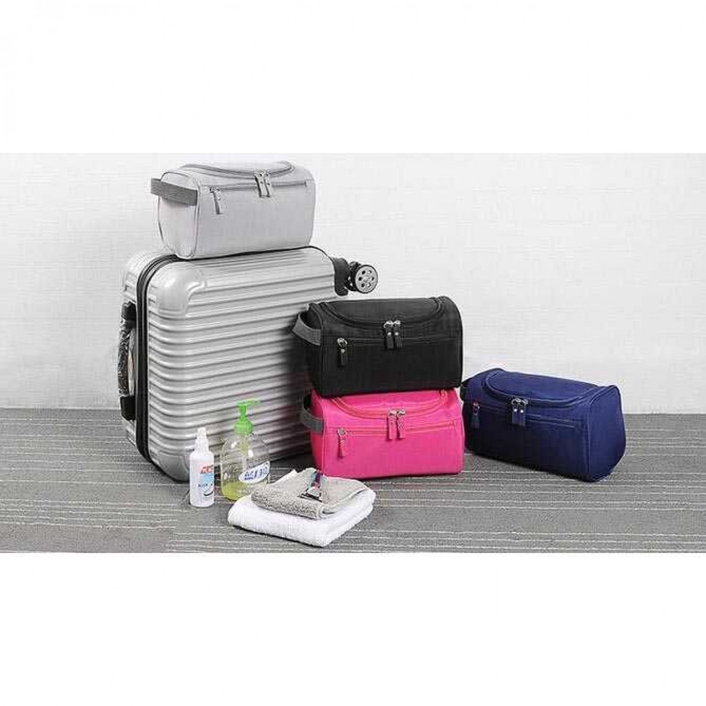 Tas Travel Portable Multislot Toiletries Organizer Multifungsi