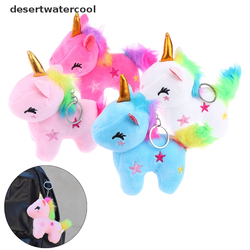 Deid Kartun Unicorn Lembut Mewah Boneka Mainan Gantungan Kunci Liontin Tas Dekorasi Anak Hadiah Martijn