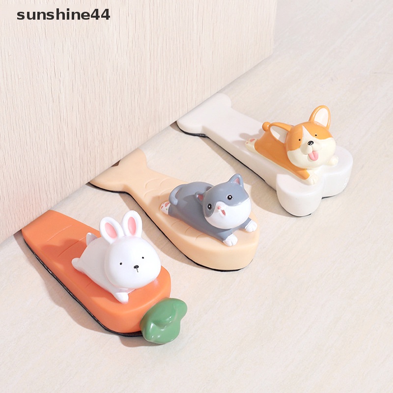 Sunshine Safety Protector Lucu Kartun Silikon Figure Door Stopper Wedge Pelindung Rumah ID