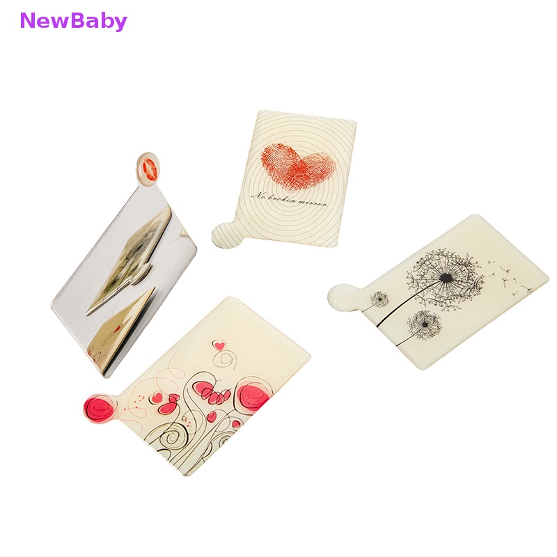 Newbaby 1PC Cermin Saku Makeup Mini Stainless Steel Portable Compact Mirror Handheld ID