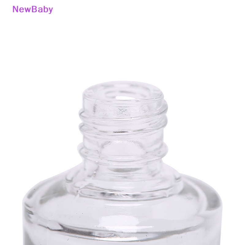 Newbaby 1pc 10/15ml Botol Kutek Kosong Kaca Dengan Kuas nail oil glass bottles ID