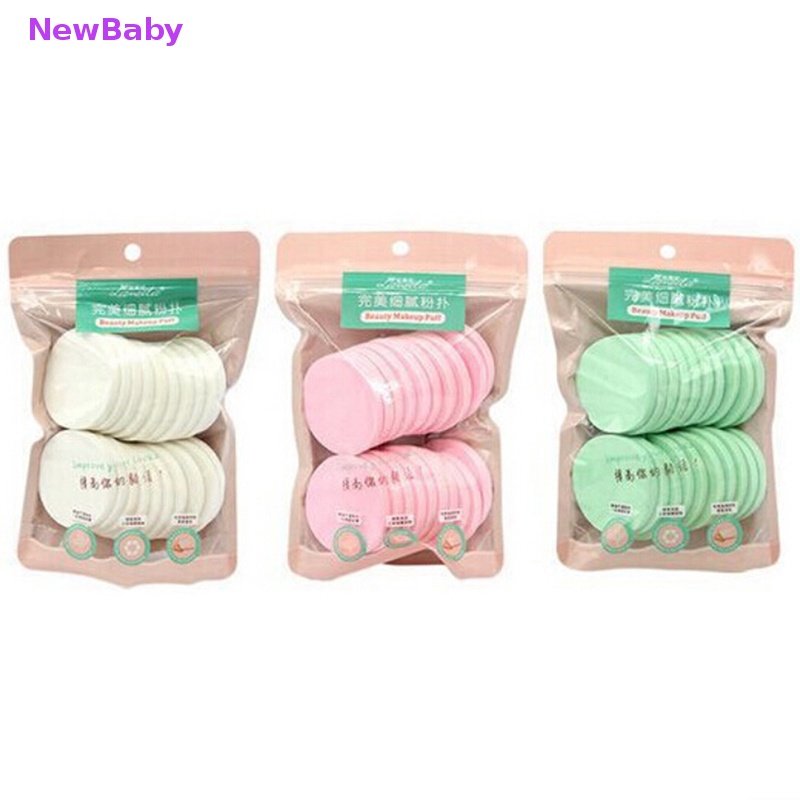 Newbaby 20Pcs Spons Pembersih Lembut Alami Cuci Muka Puff Facial Cleaning Pad Tools New  Id