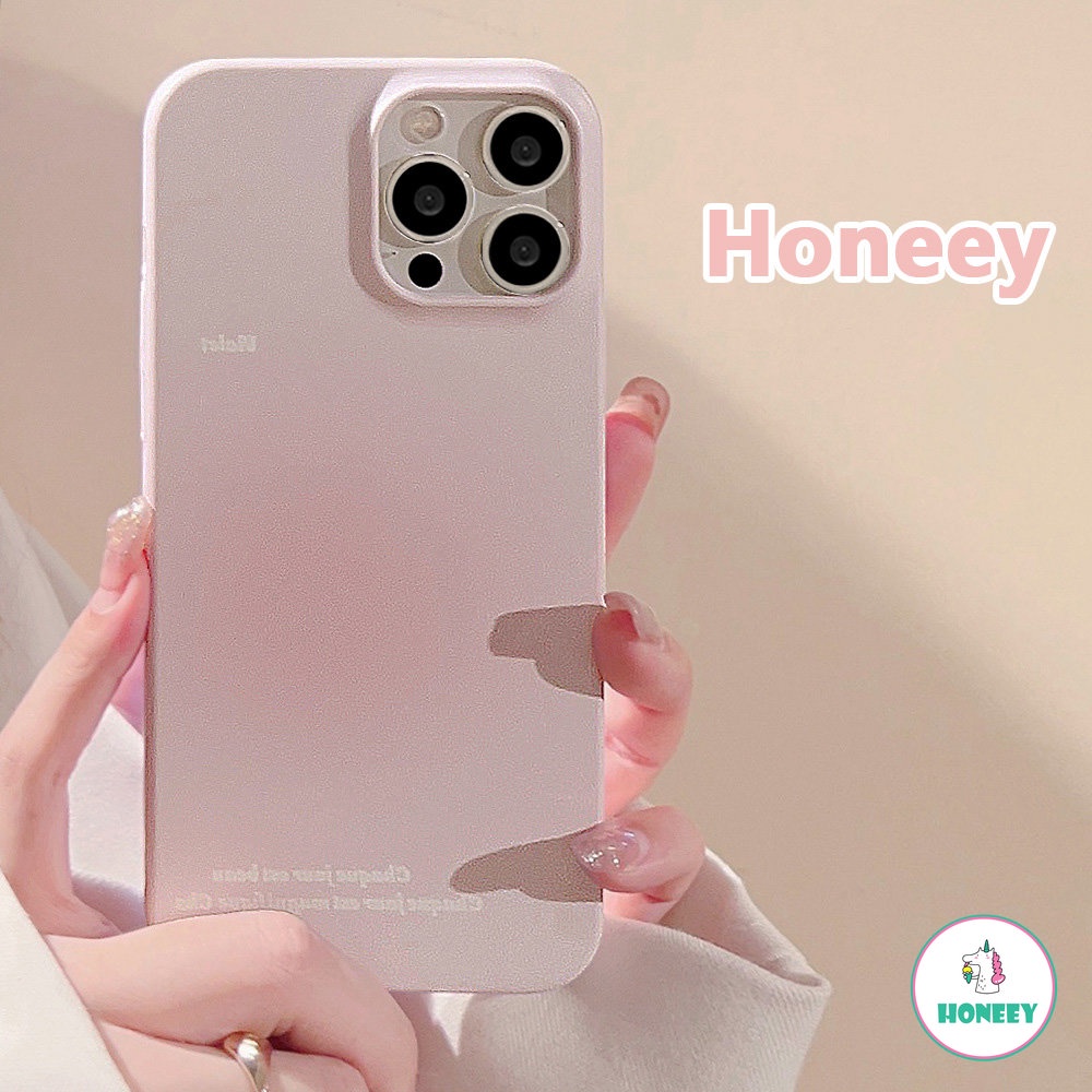 IPHONE Ins Korea Pink Ungu Halo Matte Casing Ponsel Untuk Iphone14 13 12 11 Pro XS Max8 7 Plus X SE XR Shockproof Soft Cover