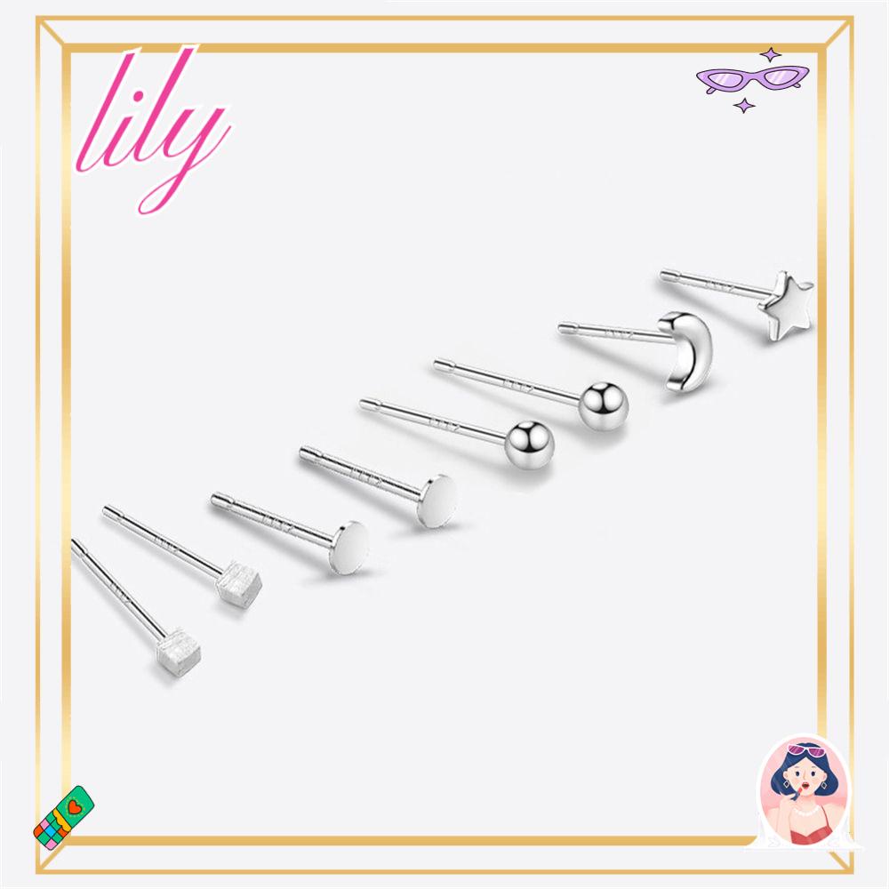 Lily Ear Studs Tidak Perlu Dilepas Kesederhanaan Anting Perhiasan Ornamen Baru Hypoallergenic