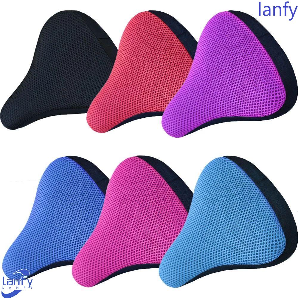 Lanfy Peralatan Penutup Kursi Sepeda Nyaman Bernapas Sadel Desain Sarang Lebah Aksesoris Bersepeda Sepeda Cushion Cover