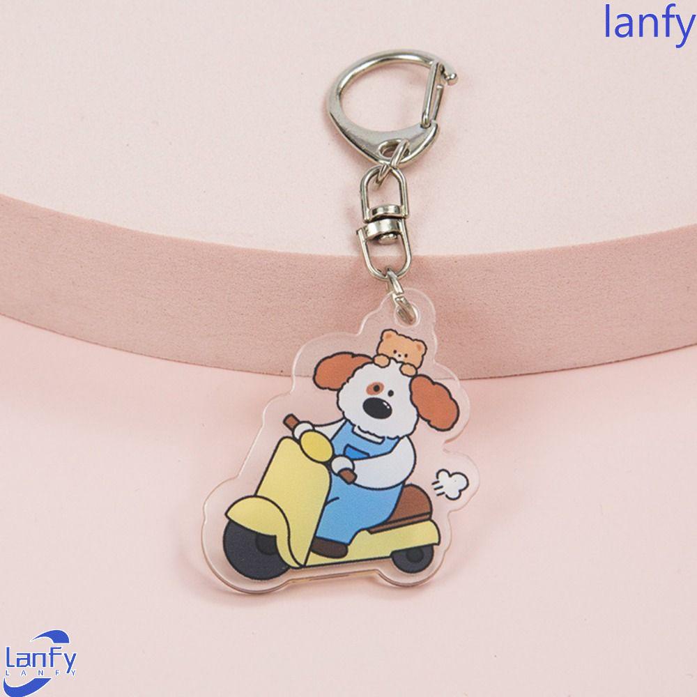 Lanfy Puppy Gantungan Kunci Lucu Anak Aksesoris Mobil Perhiasan Ornamen Handbag Liontin Bunny Keyring