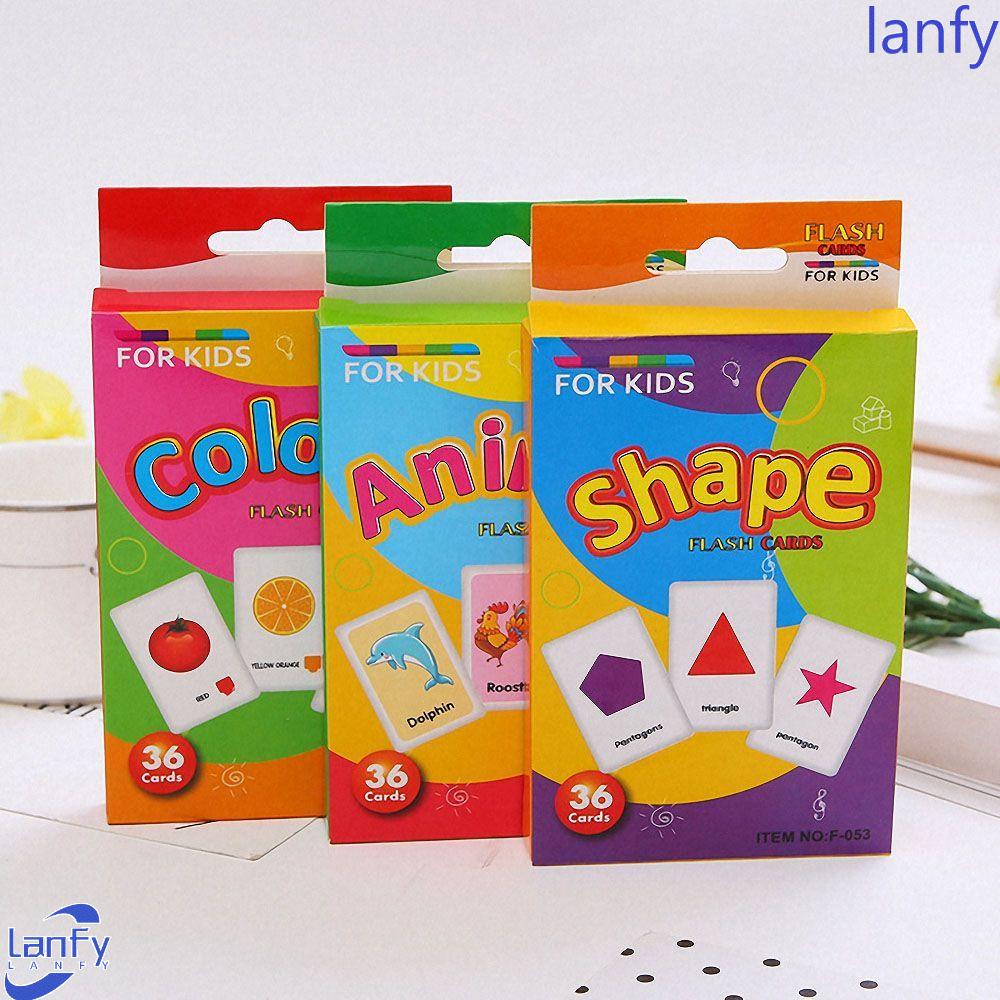 Lanfy Kartu Flash Card 36 Pcs Tk Alfabet Hewan Bahasa Inggris Belajar Awal Belajar Mainan Edukasi