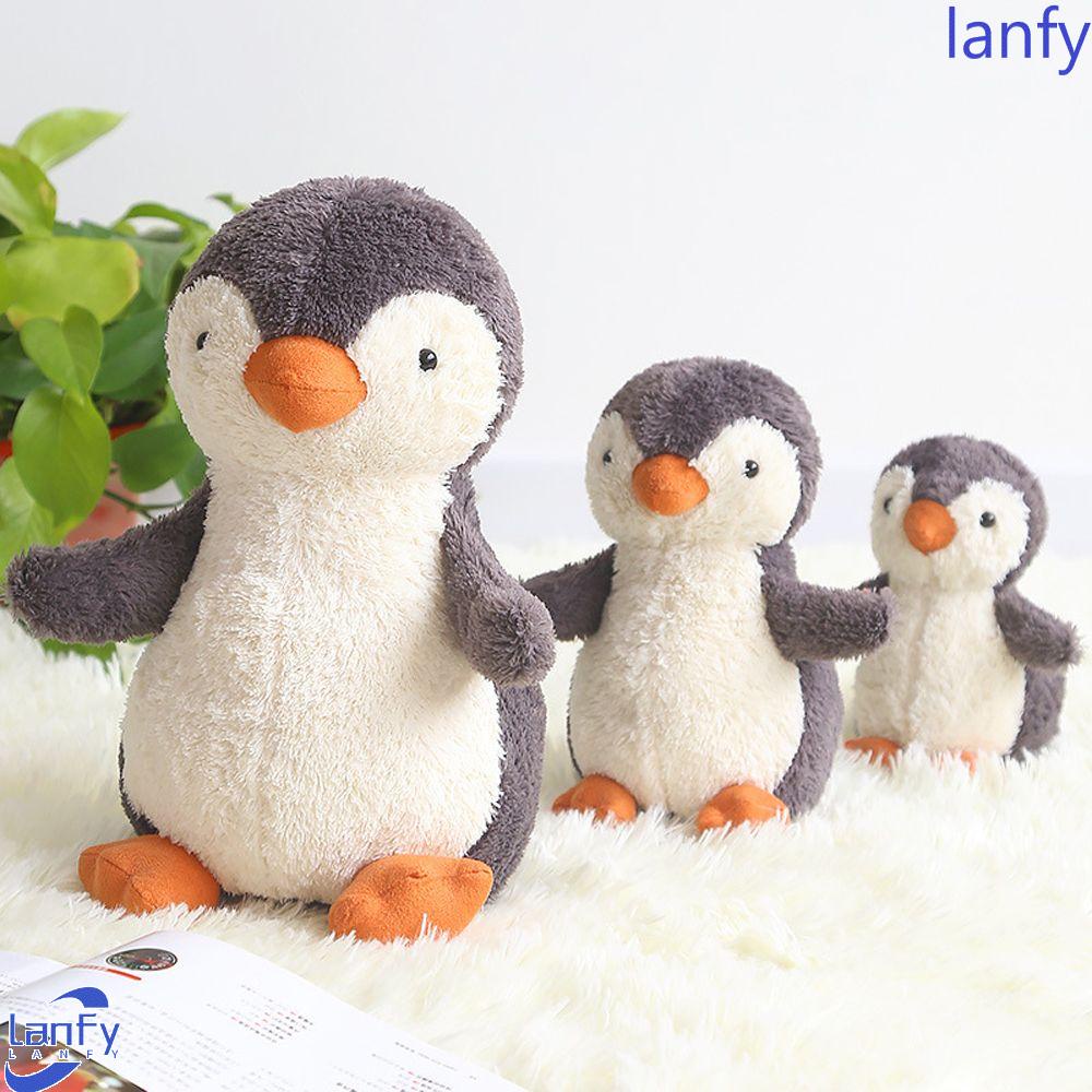 Lanfy Pinguin Mainan Mewah Hadiah Ulang Tahun Kawaii Lucu Lembut Mainan Boneka Pinguin Permukaan Halus Menenangkan Boneka Dekorasi Kamar Boneka Hewan