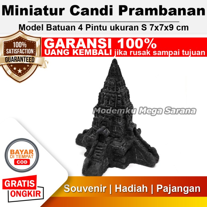 Miniatur Aquascape Candi Prambanan Empat Pintu S - Hiasan Aquarium