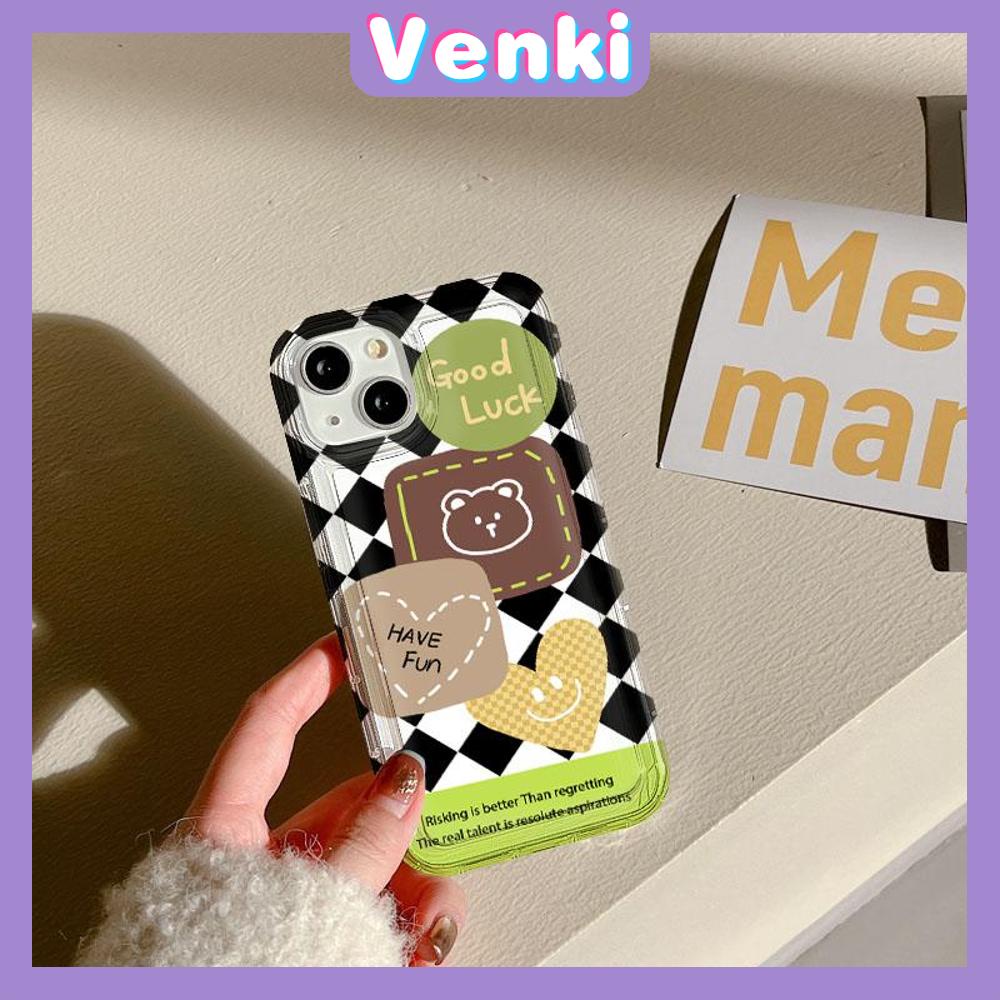 VENKI -For iPhone 11 iPhone Case Clear Case TPU Soft Case Airbag Shockproof Cute Cute Cartoon Bear Compatible with iPhone 14 13 Pro Max iPhone 12 Pro Max 11 7Plus 6Plus XR xs max