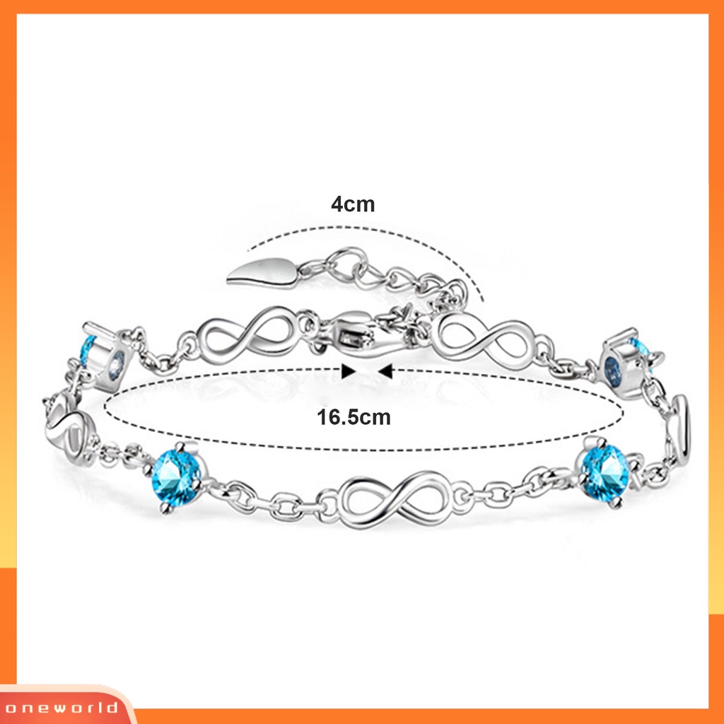 [EONE] Gelang Couple Sparkling Mirror Polish Dengan Rantai Ekstensi Anti-Oksidasi Nyaman Dipakai Hias Tembaga Adjustable Wanita Rantai Bracelet Perhiasan Pernikahan Untuk Pacaran