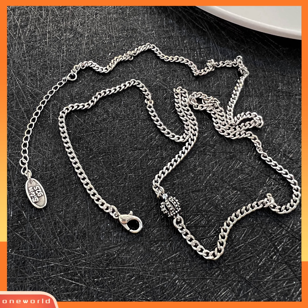 [EONE] Wanita Kalung Hollow Out Dekorasi Perhiasan Resizable Retro Pendant Necklace Untuk Pakaian Sehari-Hari