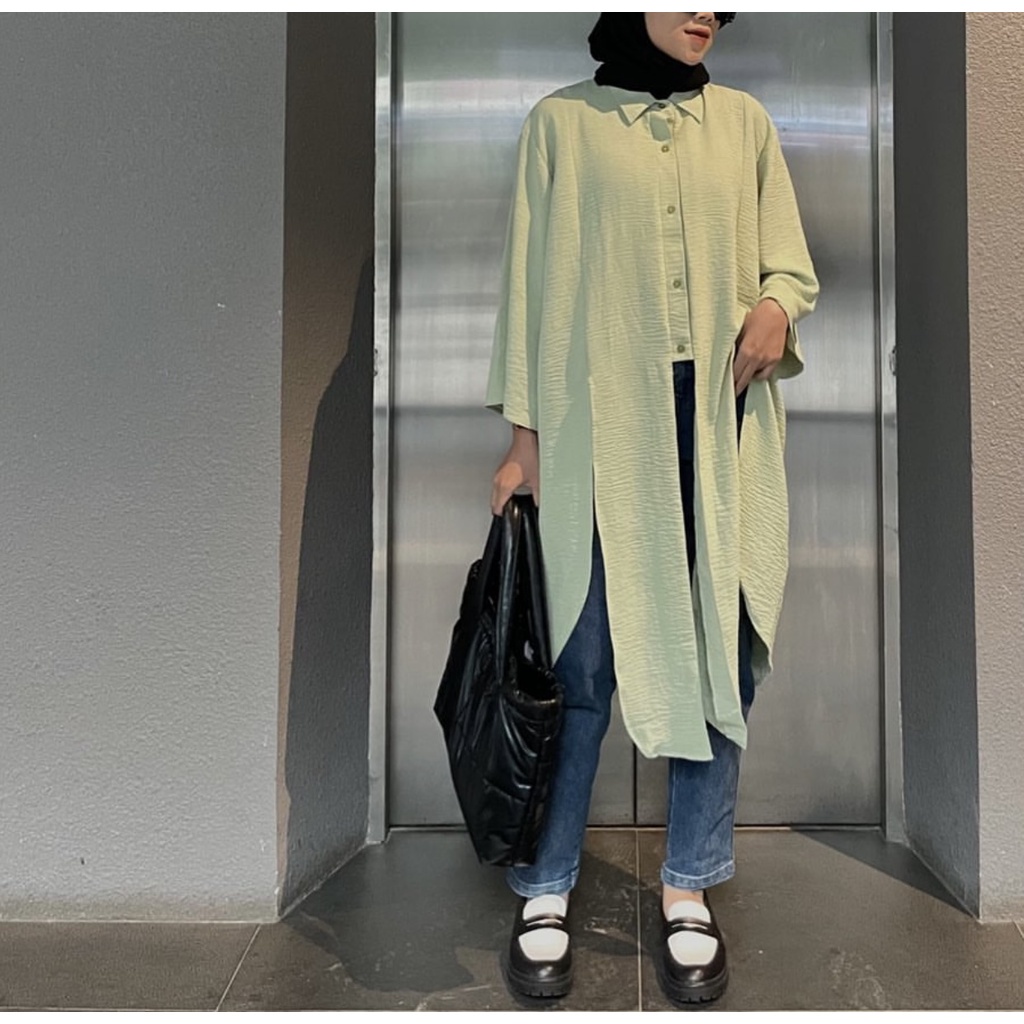 𝐏𝐆𝐌𝐓 • RIRI TUNIK WANITA MUSLIM CRINKLE AIRFLOW RIRA