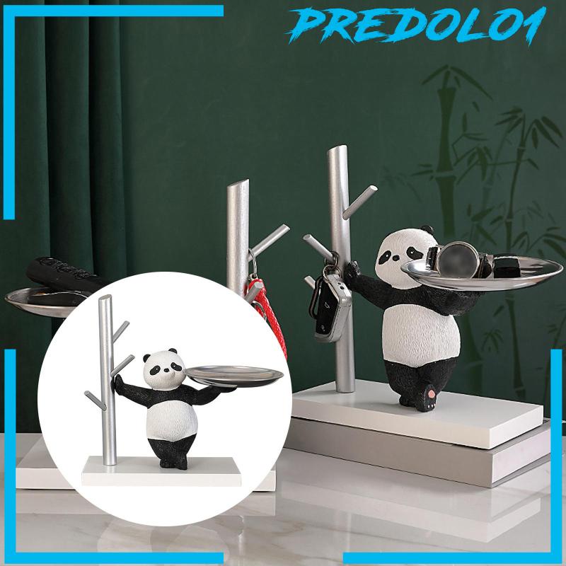 [Predolo1] Kotak Penyimpanan Patung Display Stand Dengan Pengait Patung Resin Patung Panda