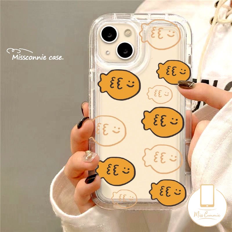 Case Untuk Redmi Note 10s 11s 8 9 11 10 10 PRO MAX Redmi 12C 10C 10A 9 9A 9T 9C NFC 10 A1 POCO F4 INS Korea Lucu Simple Kucing Ikan Shockproof Airbag Lembut Penutup Belakang