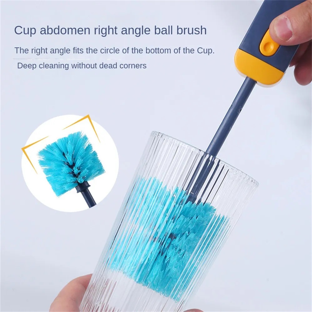 Four-in-one Cleaning Telescopic Rod Thermos Cup Lid Brush/Sikat Celah Kreatif Gagang Panjang Aksesoris Dapur