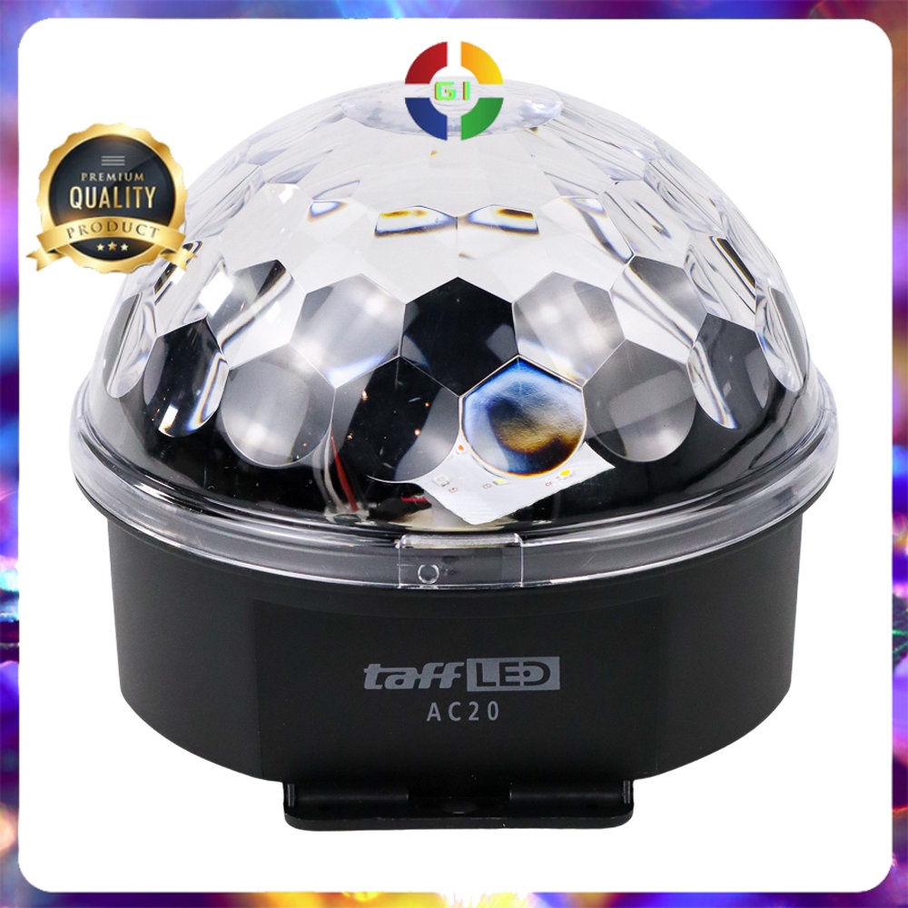 Lampu Proyektor Disco Sensor Suara LED RGB 20W 240V White