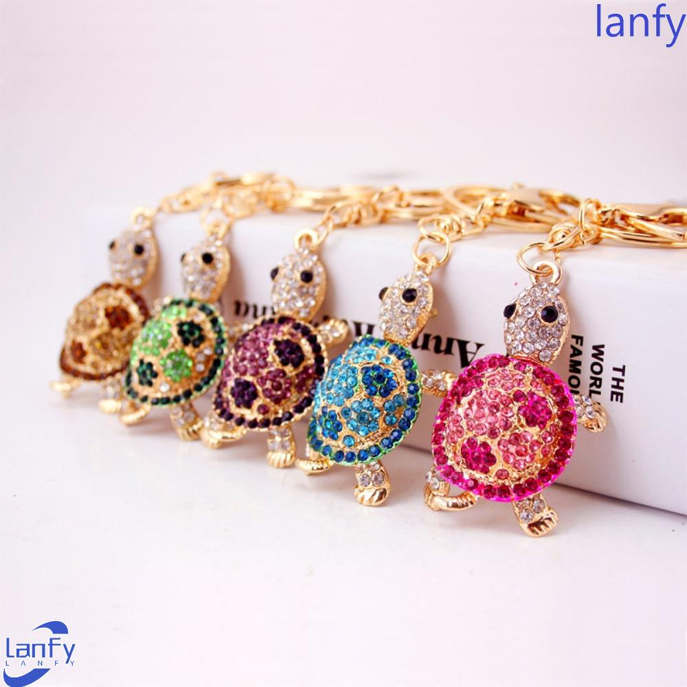 Lanfy Hewan Gantungan Kunci Lucu Kunci Lanyard Trendi Hadiah Shinny Mobil Kunci Liontin Gaya Korea Pendant