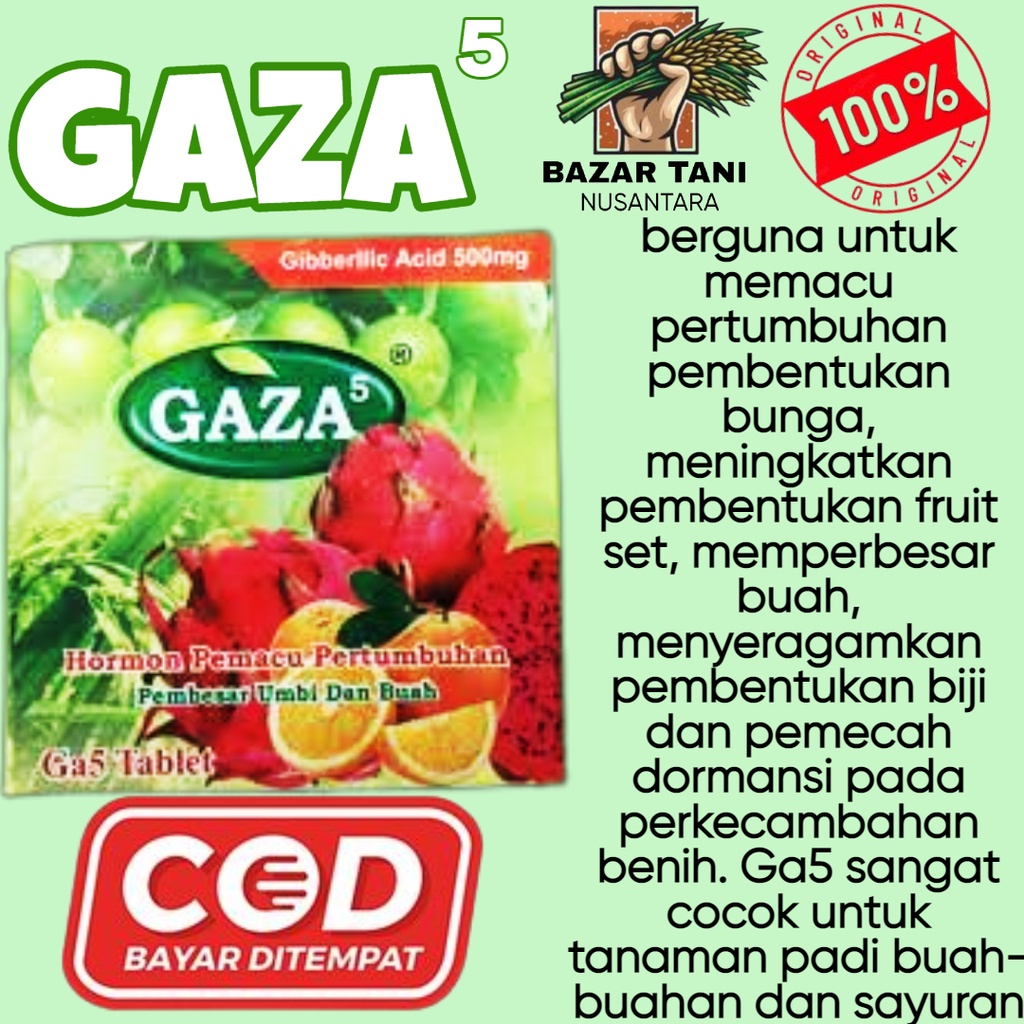 GA 5 zpt Pembesar buah dan umbi gaza ga5 pembesar buah naga dan buah lainya