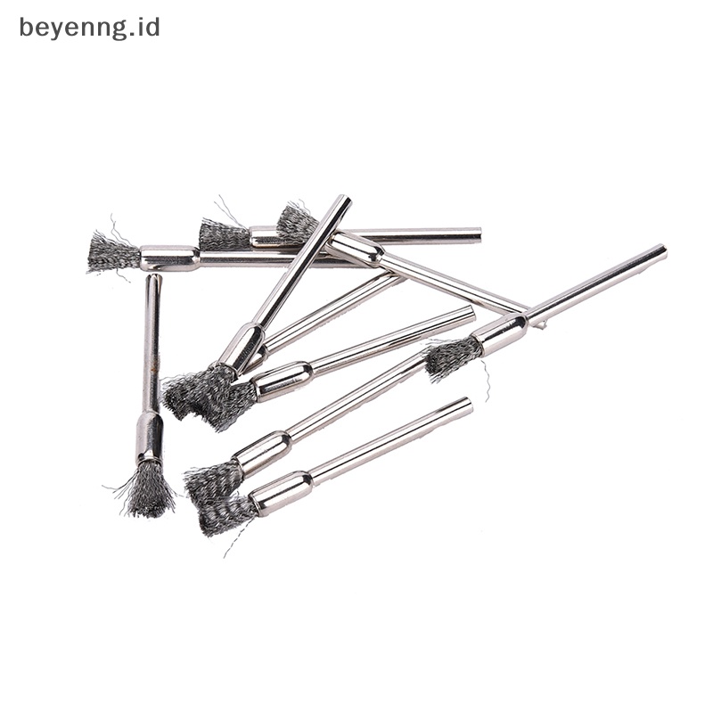 Beyen New 10pc Sikat Kawat Mini Brushes Cup Wheel Untuk Gerinda Atau Bor 3x5mm ID