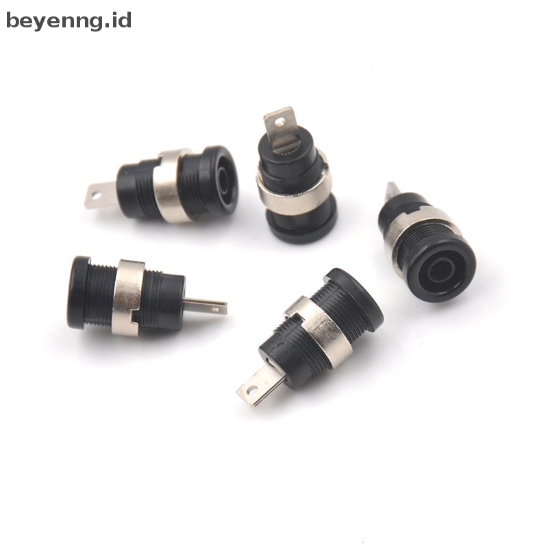 Beyen 5Pcs 4mm Colokan Pisang Female Jack Socket Plug Wire Connector 5warna ID