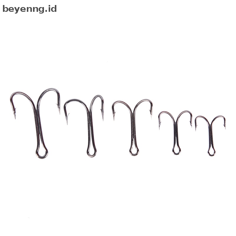 Beyen 50 Pcs Ganda Baja Karbon Tinggi Hitam Memancing Kait Jangkar Ganda Air Asin 50pcs Kait Pancing Ganda Pengikat Lalat Kecil Kait Jangkar Ganda 50pcs Ganda Baja Karbon Tinggi Doubl