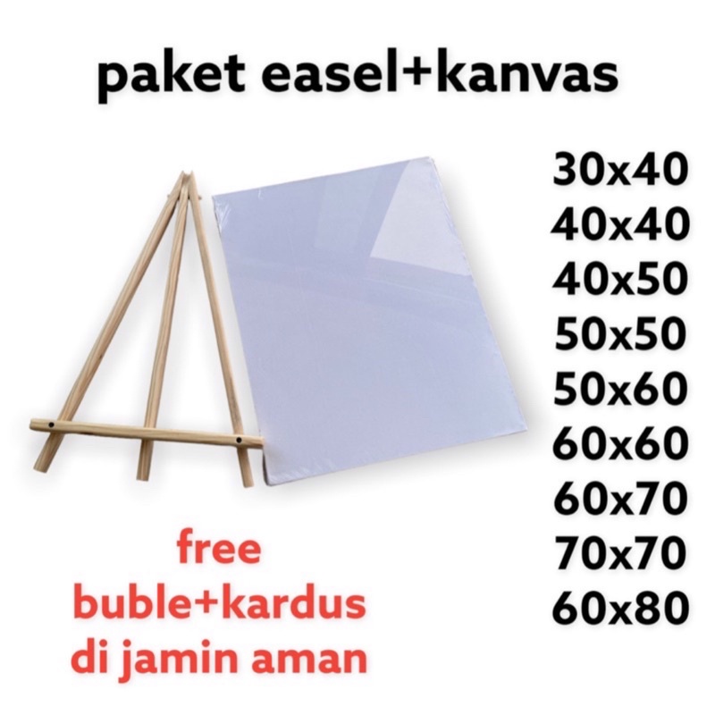 

Paket Kanvas Lukis Dan Easel