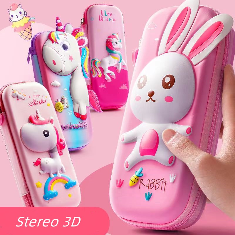 

Kotak Pensil Pola Kartun 3D/Tempat Pensil Aesthetic