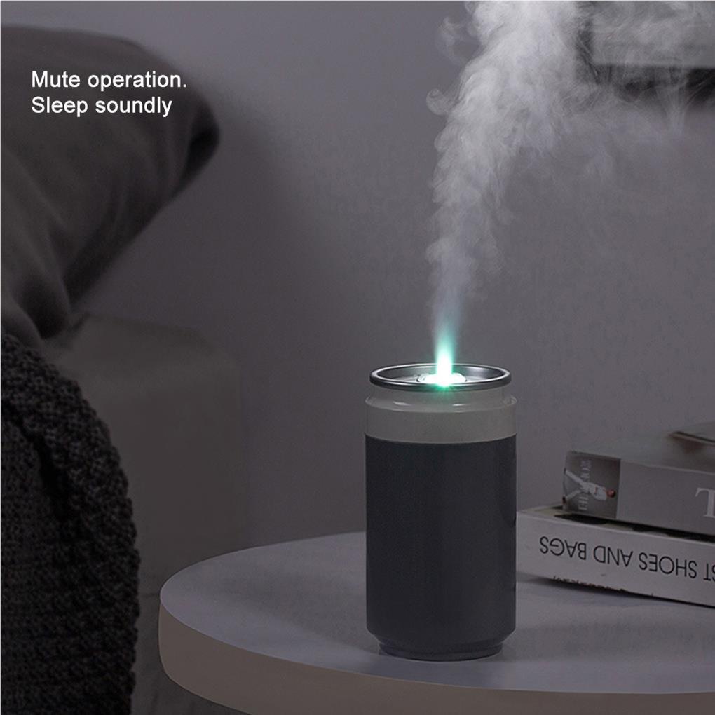 Humidifier Udara Mobil Cool Mist Humidifier USB Travel Car Humidifier Dengan 7warna Flame Lights Untuk Mobil Rumah Kantor Travel Kamar Tidur