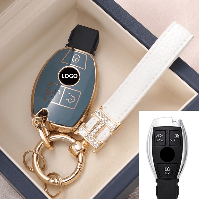 Benz Case Kunci Mobil Untuk Mercedes Benz CLA GLA GLK AMG GLC C C200 B200 S C E Class W213 Key Case Cover Aksesoris Styling Mobil