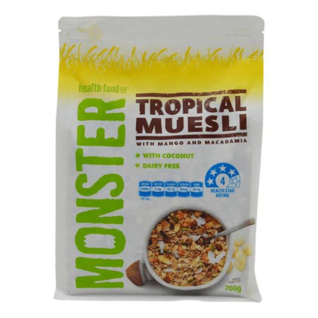 

Monster Tropical Muesli with Mango and Macadamia 700g (CitraFood)