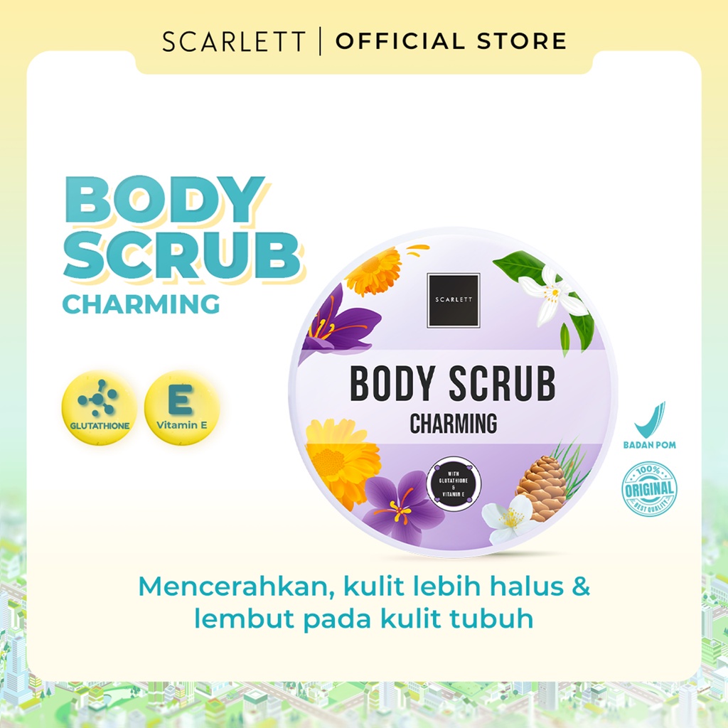 Scarlett Whitening Body Scrub Charming