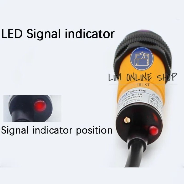 E3F-DS10Y2 Sensor Photoelectric NC Normaly Close 10cm AC 2 Wire