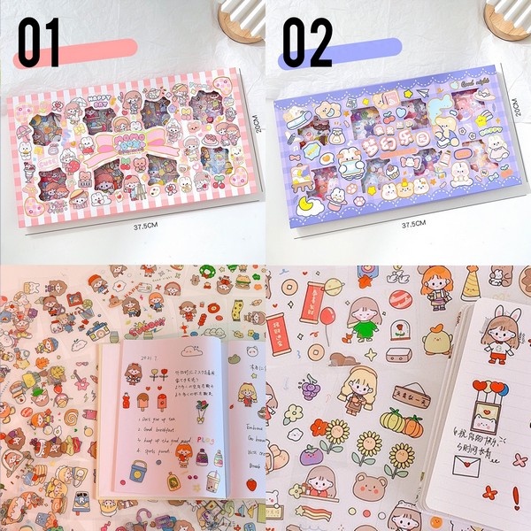 

M327 200 Lembar Stiker Motif Kartun Korea Lucu Anti Air Dekorasi Handbook Scrapbook DIY Waterproof